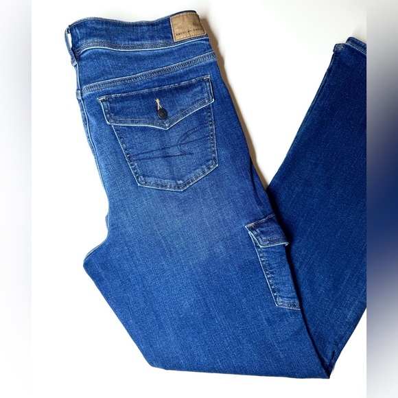 American Eagle Women’s Kick Boot Low Rise  Jeans Size- 14 Regular - Picture 10 of 11
